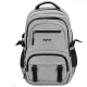 Sac à dos scolaire gris clair au design moderne et polyvalent