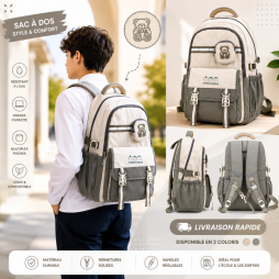 Sac à dos scolaire moderne et polyvalent