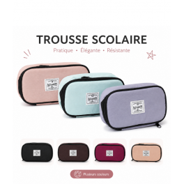 Trousse scolaire rectangulaire à grande capacité