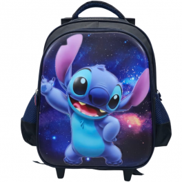 Sac à dos scolaire à roulettes au motif Stitch