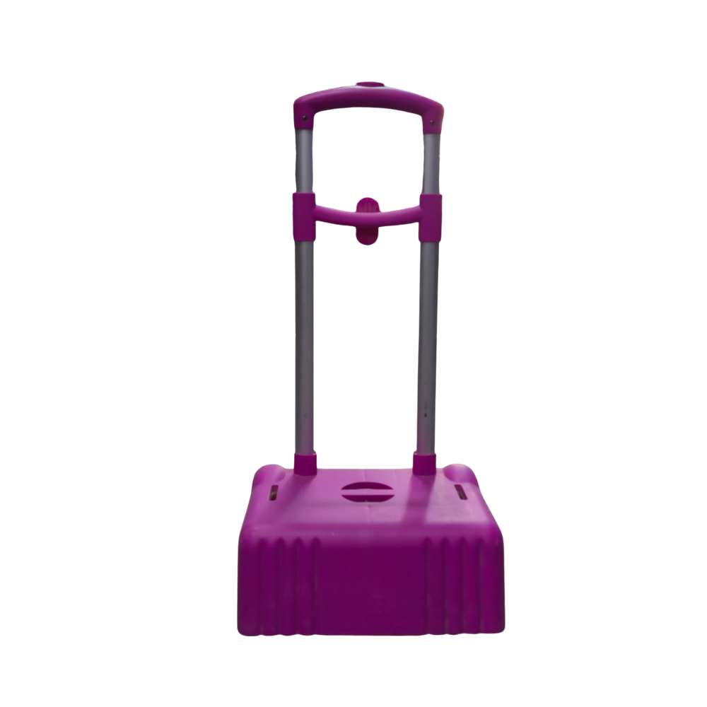 Chariot porte-cartable à poignée télescopique