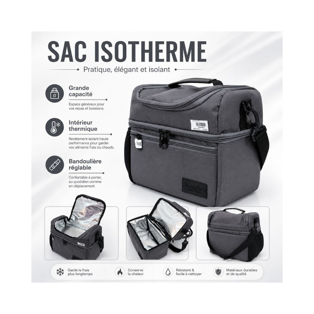 Sac isotherme repas