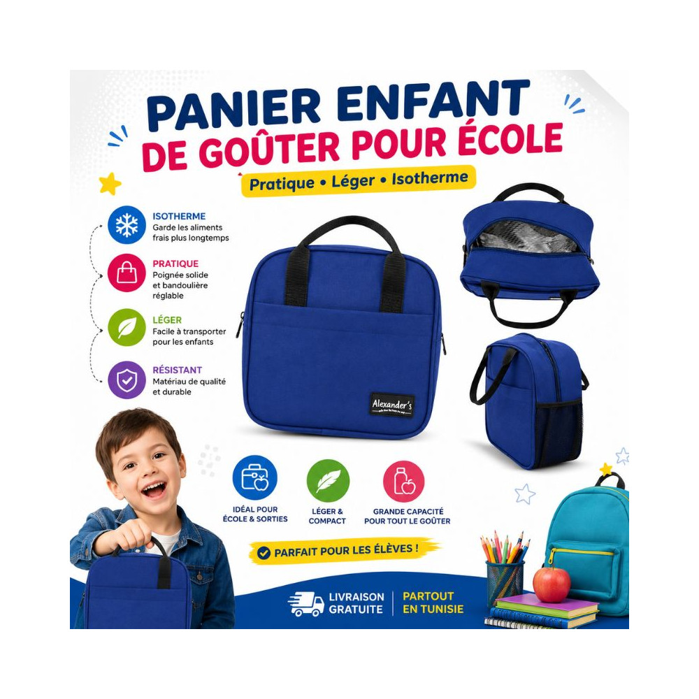 Panier de goûter isotherme pour enfant