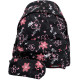 sac à dos scolaire IMPERIAL noir, décoré de fleurs,