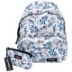 sac à dos scolaire  IMPERIAL au fond blanc lumineux