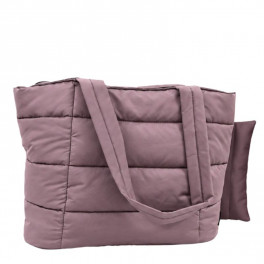 Sac matelassé tendance avec pochette assortie – Rose poudré