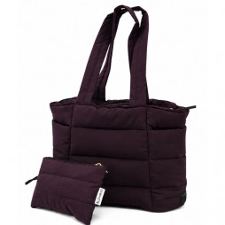 Sac matelassé tendance avec pochette assortie – Rose poudré