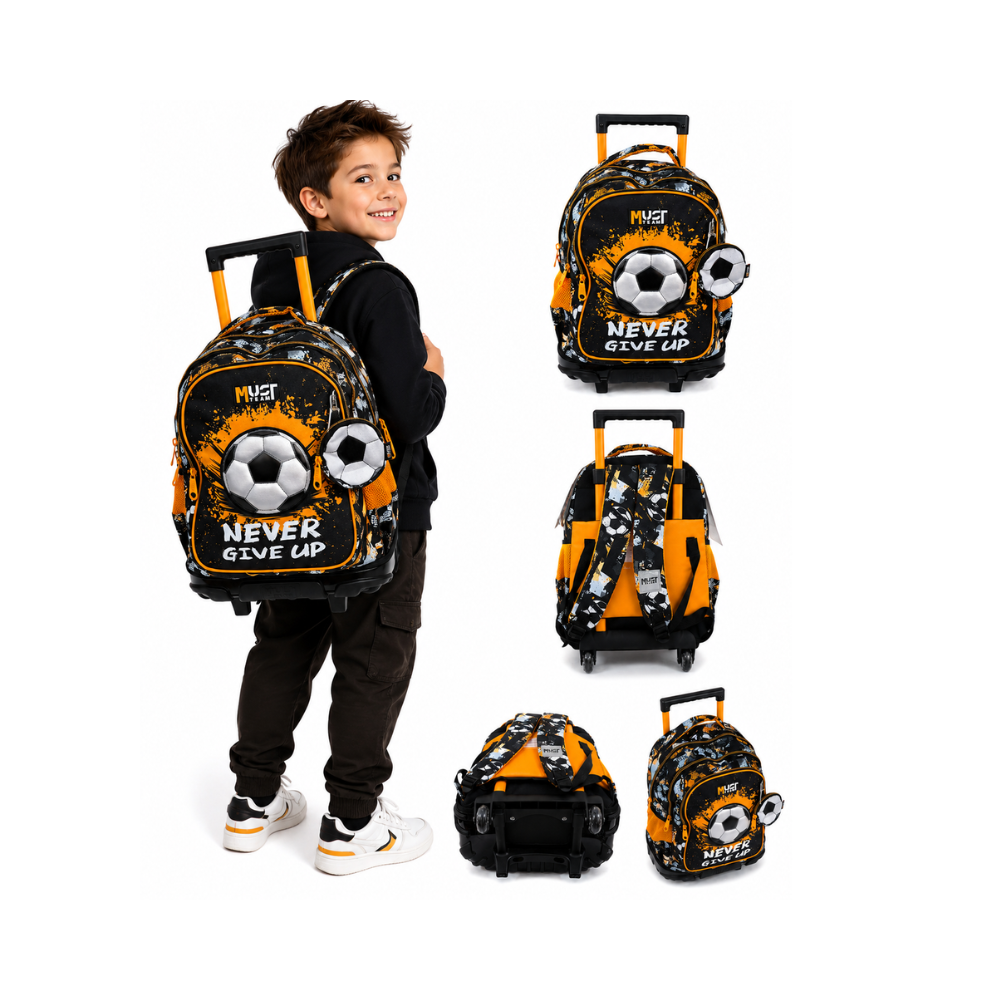 Cartable scolaire à roulettes MUST Team pour garçon