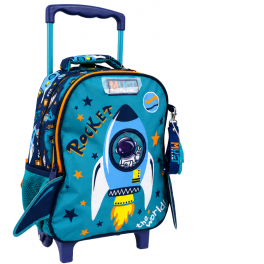 Cartable à roulettes MUST Team Rocket pour garçon