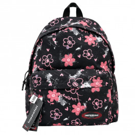 Sac à dos scolaire Imperial motif fleurs roses
