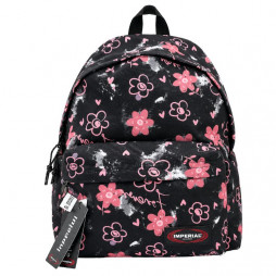 Sac à dos scolaire Imperial motif fleurs roses