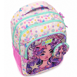 Sac à dos scolaire MUST  Sirène Rose & Violette