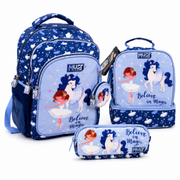 set scolaire MUST TEAM 3 pièces au design féerique