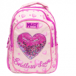 Sac à dos scolaire rose pour fille au design tendre et élégant