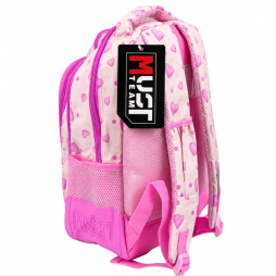 Sac à dos scolaire rose pour fille au design tendre et élégant