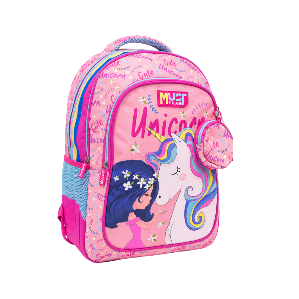 Sac à dos scolaire pour fille au joli thème licorne