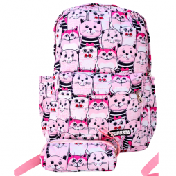 Sac à dos scolaire Robusta rose au design adorable