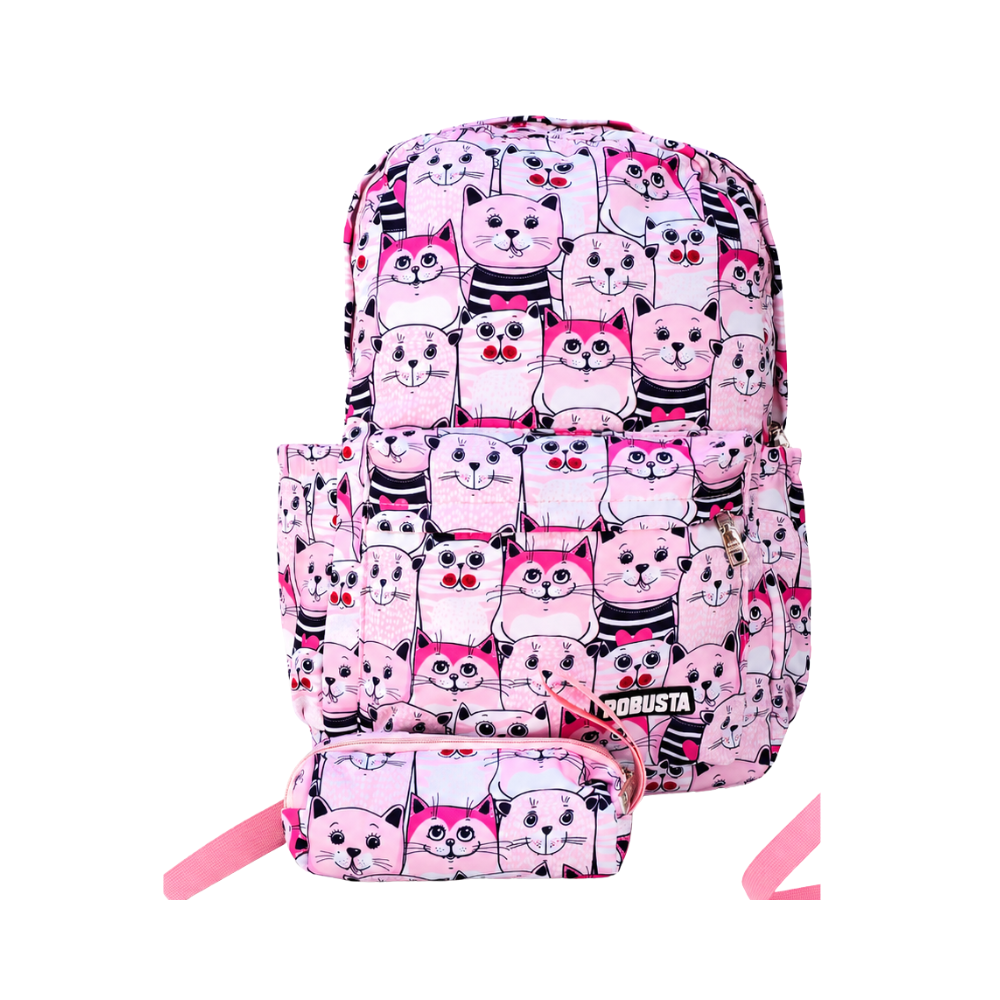 Sac à dos scolaire Robusta rose au design adorable