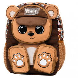 Ce sac à dos pour enfant MUST Team séduit par son design ludique en forme de petit ours
