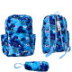sac à dos scolaire Robusta au design moderne bleu avec imprimés graffiti,