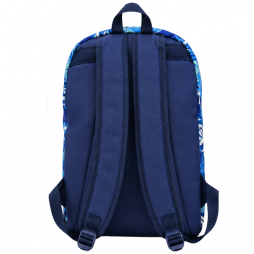 sac à dos bleu marine au magnifique motif tropical