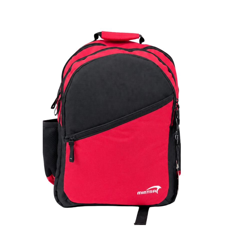 sac à dos Mintra rouge et noir, au design sportif, moderne et pratique
