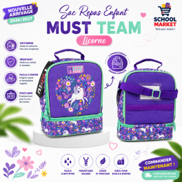 Sac repas pour enfant MUST Team au joli design licorne