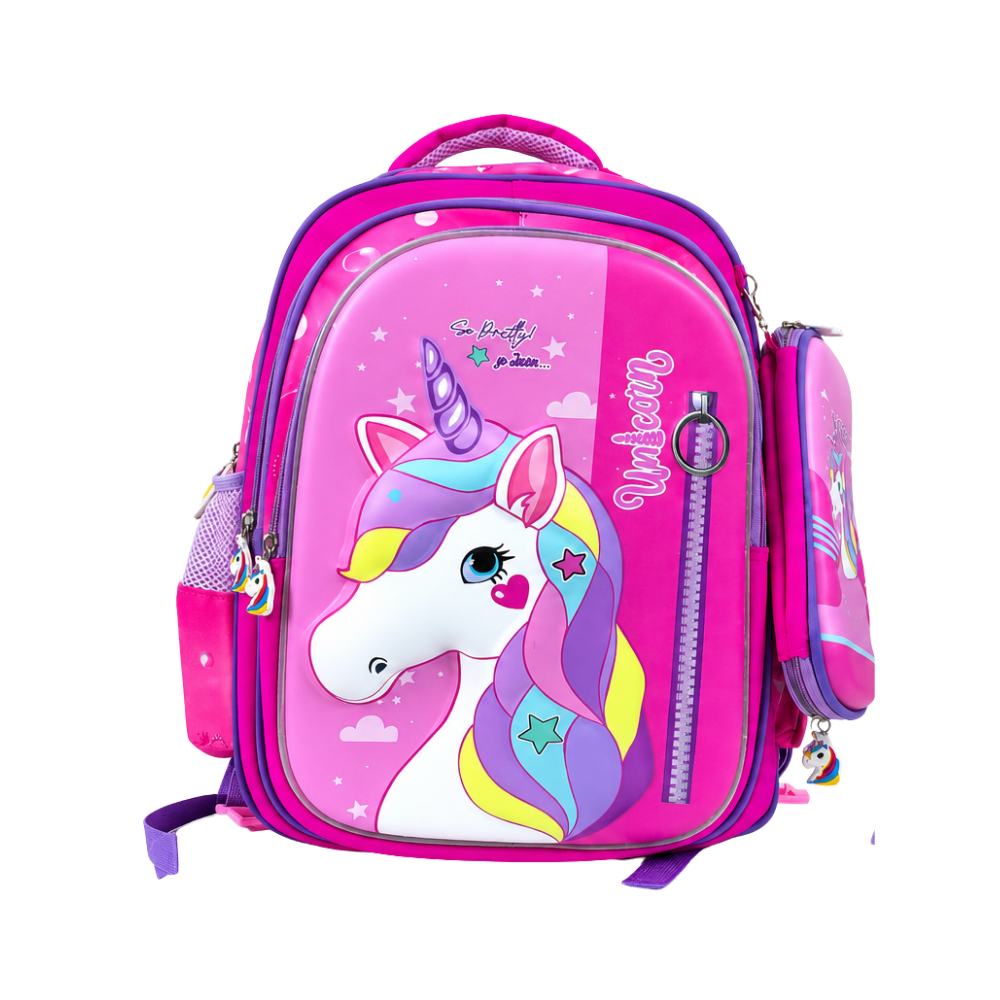 Sac à dos scolaire pour fille au joli design licorne