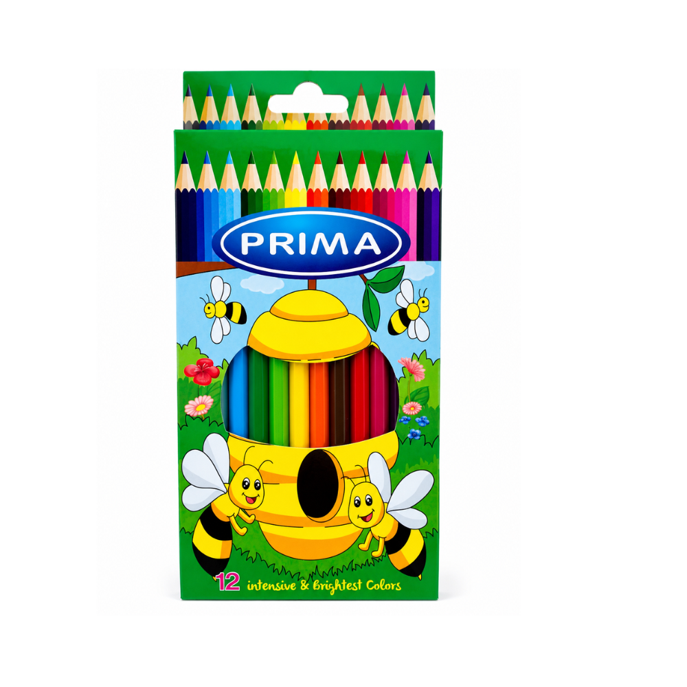 les crayons de couleur PRIMA, boîte de 12 couleurs