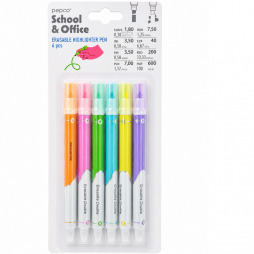 Lot de 6 surligneurs effaçables