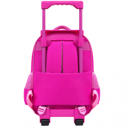 Cartable trolley rose pour fille avec roulettes