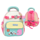 Sac à dos enfant pastel Fasbag, coloris menthe, crème, jaune et rose, avec plusieurs poches zippées