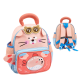 Sac à dos maternelle pour enfant au design animalier, coloris rose pastel