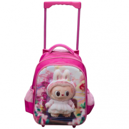 Cartable à roulettes rose pour fille