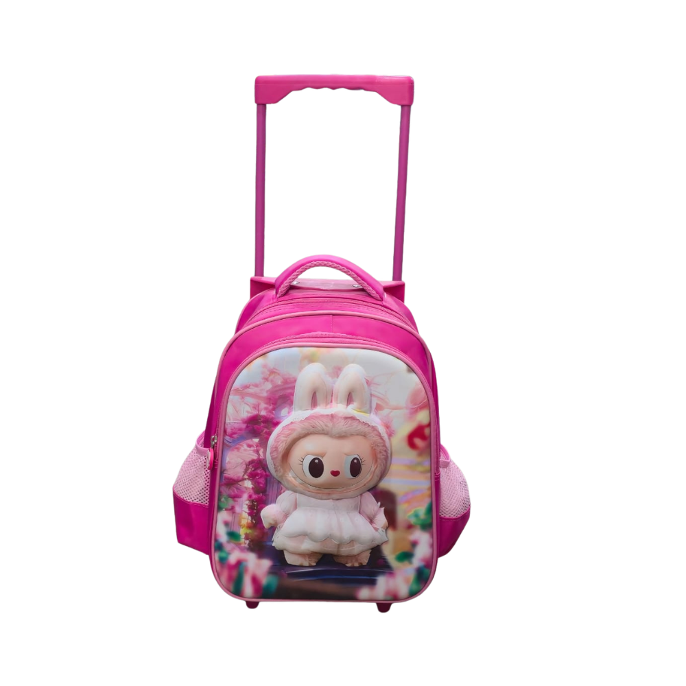 Cartable à roulettes rose pour fille