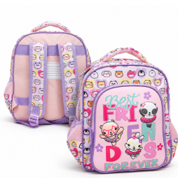 Sac à dos scolaire fille rose et violet