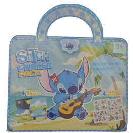 Kit créatif de stickers Stitch présenté dans une jolie mallette avec poignée
