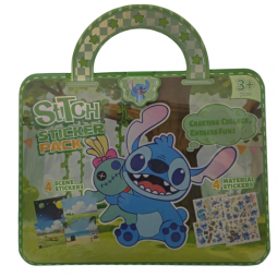 Kit créatif de stickers Stitch présenté dans une jolie mallette avec poignée