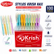 stylos Krish Hax a bille bleu  aux couleurs pastel assorties