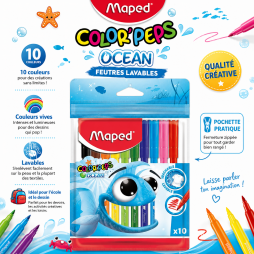 10 feutres lavables Maped Color’Peps Ocean