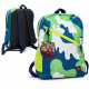 Sac à dos scolaire camouflage bleu,  vert et blanc
