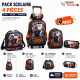 pack scolaire cartable et accessoire  Hip Hop M Team 4 pieces