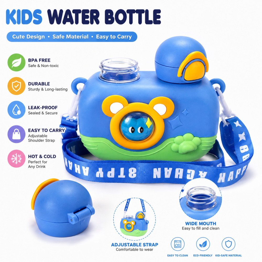 Bouteille d’eau pour enfant au design coloré et ludique