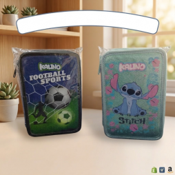 Trousse scolaire Kalino Kuromi violette à 3 compartiments