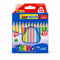 Boîte de 12 crayons de couleur pastel PEN SCHOOL TRINO