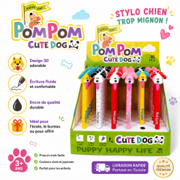 Stylo fantaisie Pom Pom Cute Dog