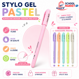 Stylo a bille  pastel au design moderne et élégant