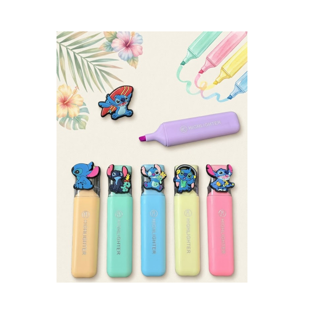 Surligneurs pastel au design original et ludique