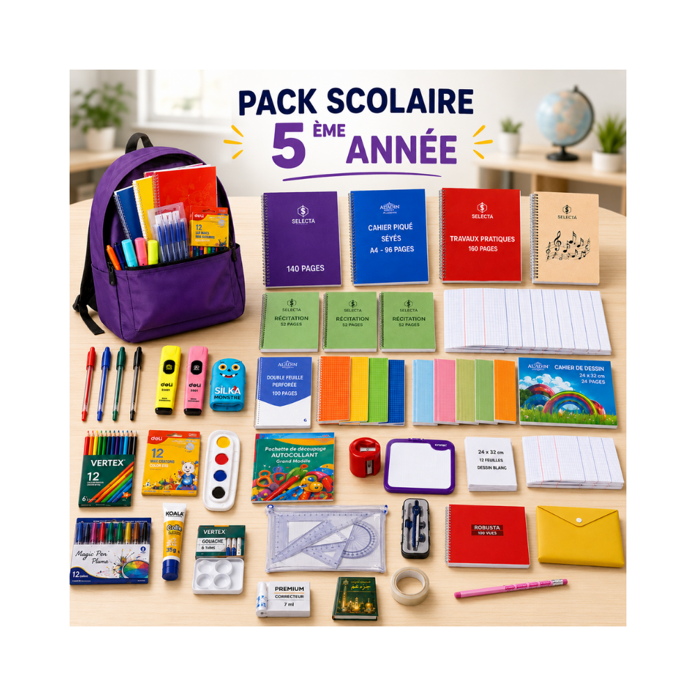 PACK SCOLAIRE 5 EME ANNEE