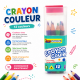 Crayons de couleur Penschool, boîte de 12 couleurs vives